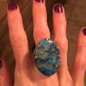 Chan Luu Agate Adjustable Sterling Silver Ring